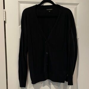 Banana Republic Black V-Neck Button Cardigan
